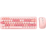 MOFII Wireless Keyboard + Mouse Set Bean 2.4G (Pink) - (SMK-676367AG Pink)