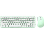 MOFII Wireless Keyboard + Mouse Set Bean 2.4G (White-Green) - (SMK-676367A WG)