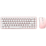 MOFII Wireless Keyboard + Mouse Set Bean 2.4G (White-Pink) - (SMK-676367A WP)
