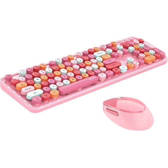 MOFII Wireless Keyboard + Mouse Set Sweet 2.4G (pink) - (SMK-623387AG Pink)