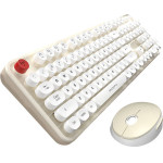 MOFII Wireless Keyboard + Mouse Set Sweet 2.4G (White-Beige - (SMK-623387AG WB)