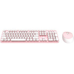MOFII Wireless Keyboard + Mouse Set Sweet 2.4G (White-Pink) - (SMK-623387AG WP)