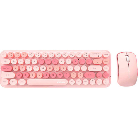 MOFII Wireless Keyboard+Mouse Ibean Pro New 2.4G (Pink) - (Ibean Pro Pink)