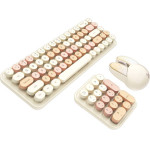 MOFII Wireless Keyboard+Numeric Keypad+Mouse 3in1 2.4G (Milk-tea) - (Ibean Max Milk tea)