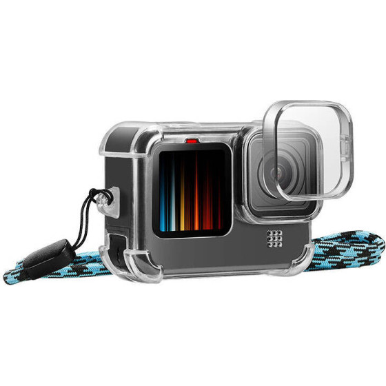 Puluz Case With Lens Cap And Neck Strap For Gopro Hero 9 / 10 / 11 - (PU932T)