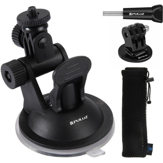 Puluz Glass Car Holder For Gopro Hero, Dji Osmo Action - (PU51)