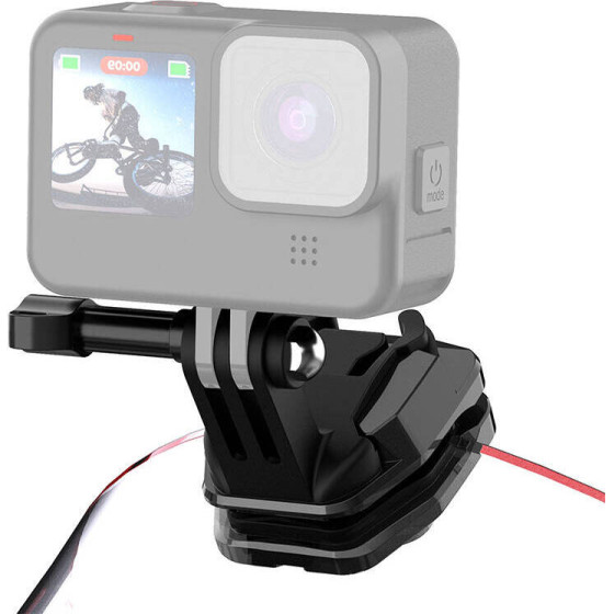 Puluz Motorcycle Windshield Mount Clip For Action Cameras (Black) - (PU942B)