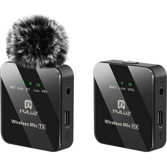 Puluz Wireless Lavalier Microphone 1 Tx + 1 Rx - (PU3153B)