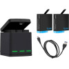 Telesin 3-Slot Charger Box For Gopro Hero 8 + 2 Batteries - (GP-BNC-801)