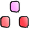 Telesin Lens Waterproof Filter Set For Gopro Hero 9 / Hero 10 / Hero 11 / Hero 12 - (GP-FLT-904)