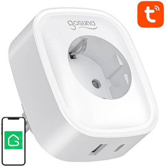 GOSUND 16A USB-C 20W Tuya Smart WiFi/Bluetooth Socket - (SP6)