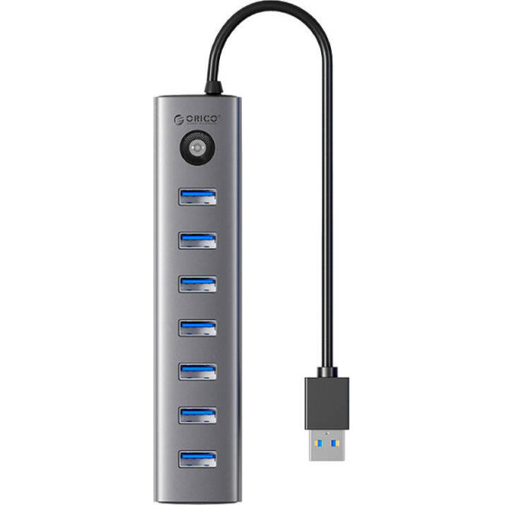 Orico CL7U USB-C To 7x Usb 3.0 Hub Adapter (gray) - (CL7U-U3-10-GY-BP-IP)