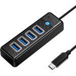 Orico Hub USB-C To 4x Usb 3.0 5GBps 0,15m Black - (PW4U-C3-015-BK-EP-IP)