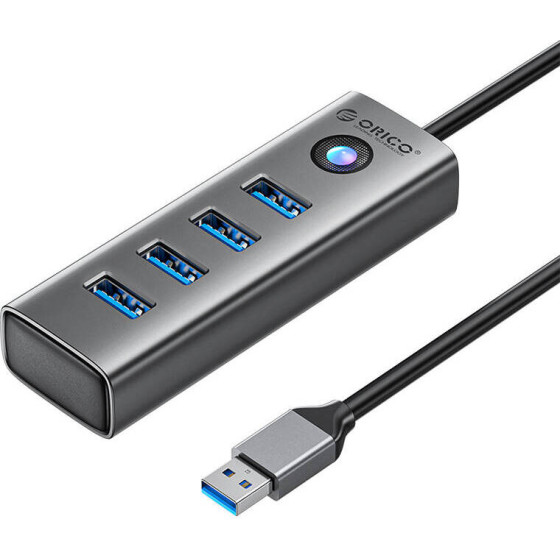 Orico PDD4U Usb To 4x Usb 3.0 Hub Adapter (gray) - (PDD4U-U3-015-GY-EPIP)