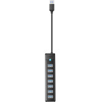Orico PW7U Usb To 7x Usb 3.0 Hub Adapter (black) - (PW7U-U3-10-BK-EP-IP)