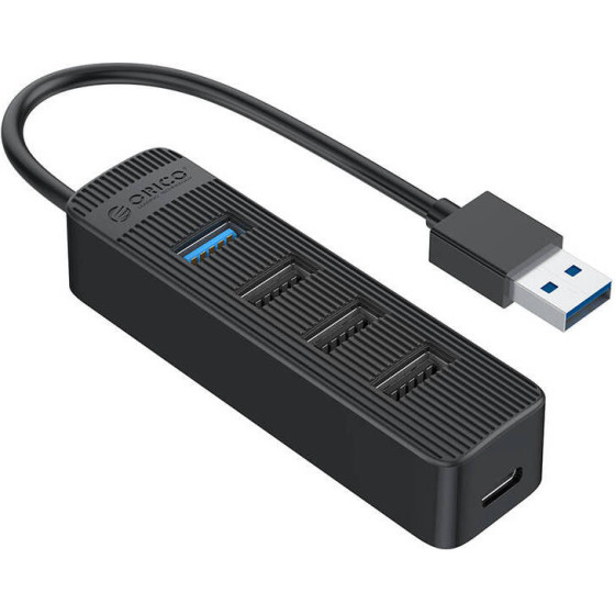 Orico Usb To Usb 3.0 + 3x Usb 2.0 Hub Adapter (black) - (TWU32-4A-BK-EP-IP)
