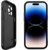 Volte-Tel ���� Iphone 14 Pro Max 6.7'' Silicon Tpu With Strap Full Camera Protection Black With Black BUTTERFLIES