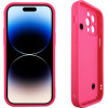 Volte-Tel ���� Iphone 14 Pro Max 6.7'' Silicon Tpu With Strap Full Camera Protection Pink With Pink HEARTS