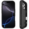 Volte-Tel ���� Iphone 16 Pro 6.3'' Silicon Tpu With Strap Full Camera Protection Black With Black HEARTS