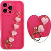 Volte-Tel ���� Iphone 16 Pro Max 6.9'' Silicon Tpu With Strap Full Camera Protection Pink With Pink HEARTS