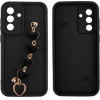 Volte-Tel ���� Samsung A56 5G A566 6.7'' Silicon Tpu With Strap Full Camera Protection Black With Black HEARTS