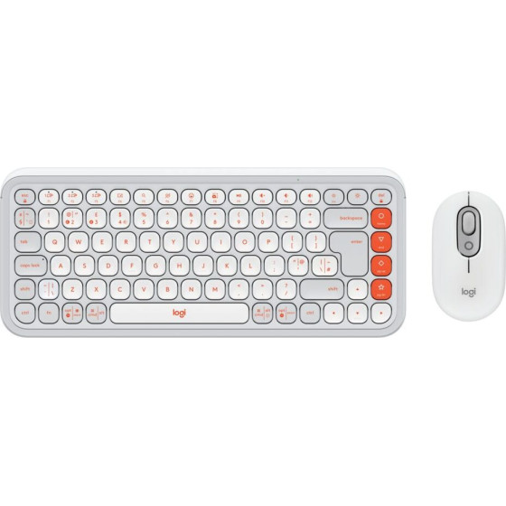 Logitech Keyboard/Mouse Pop Icon Combo White - (920-013113)
