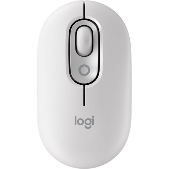 Logitech Mouse Pop Wireless With Emoji Button White - (910-007411)