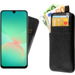 Idol 1991 ���� Samsung A26 5G A266 6.64'' ANTI-Rfid Leather Smart Wallet Camera Guard BLACK