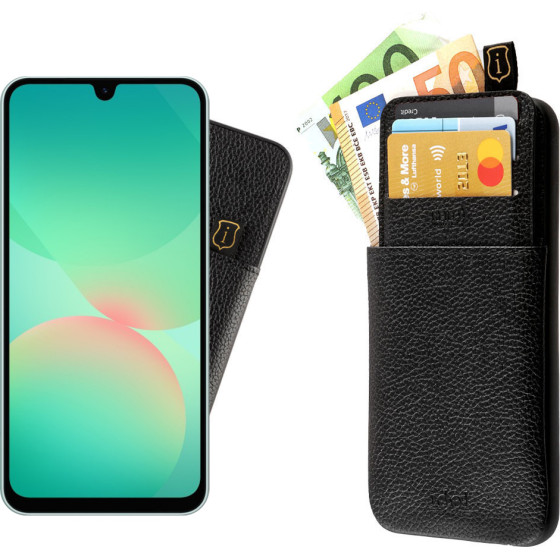 Idol 1991 ���� Samsung A26 5G A266 6.64'' ANTI-Rfid Leather Smart Wallet Camera Guard BLACK