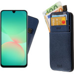 Idol 1991 ���� Samsung A26 5G A266 6.64'' ANTI-Rfid Leather Smart Wallet Camera Guard BLUE