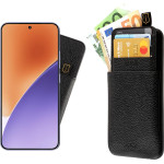 Idol 1991 ���� Xiaomi 15 5G 6.36'' ANTI-Rfid Leather Smart Wallet Camera Guard BLACK