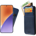 Idol 1991 ���� Xiaomi 15 5G 6.36'' ANTI-Rfid Leather Smart Wallet Camera Guard BLUE