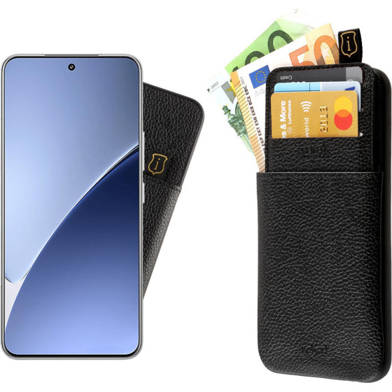Idol 1991 ���� Xiaomi 15 Pro 5G 6.73'' ANTI-Rfid Leather Smart Wallet Camera Guard BLACK
