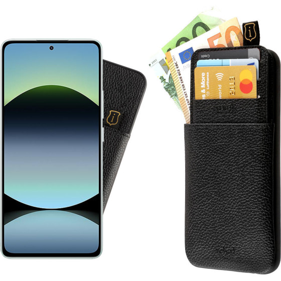 Idol 1991 ���� Xiaomi Redmi Note 14 5G 6.67'' ANTI-Rfid Leather Smart Wallet Camera Guard BLACK
