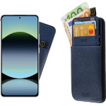 Idol 1991 ���� Xiaomi Redmi Note 14 5G 6.67'' ANTI-Rfid Leather Smart Wallet Camera Guard BLUE