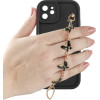 Volte-Tel ���� Iphone 12 6.1'' Silicon Tpu With Strap Full Camera Protection Black With Black BUTTERFLIES