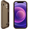 Volte-Tel ���� Iphone 12 6.1'' Silicon Tpu With Strap Full Camera Protection Brown With White BUTTERFLIES