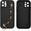Volte-Tel ���� Iphone 12 Pro 6.1'' Silicon Tpu With Strap Full Camera Protection Black With Black BUTTERFLIES