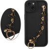 Volte-Tel ���� Iphone 14 6.1'' Silicon Tpu With Strap Full Camera Protection Black With Black BUTTERFLIES