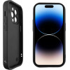 Volte-Tel ���� Iphone 14 Pro 6.1'' Silicon Tpu With Strap Full Camera Protection Black With Black BUTTERFLIES