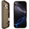 Volte-Tel ���� Iphone 16 Pro 6.3'' Silicon Tpu With Strap Full Camera Protection Brown With White BUTTERFLIES