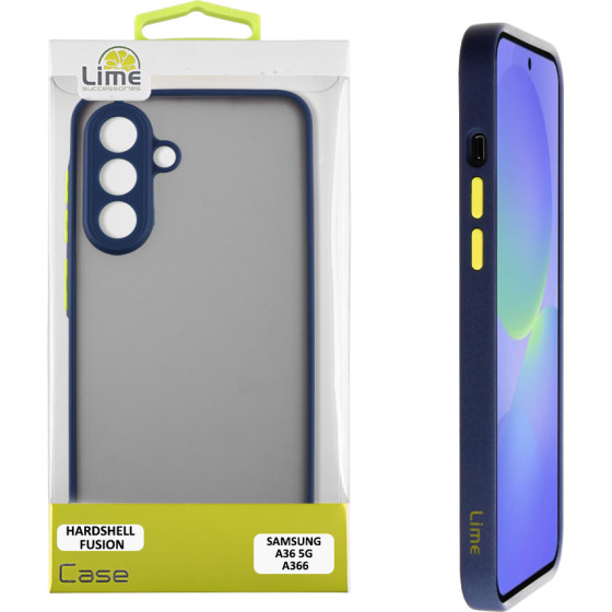 Lime Successories Lime ���� Samsung A36 5G A366 6.64'' Hardshell Fusion Full Camera Protection Blue With Yellow KEYS
