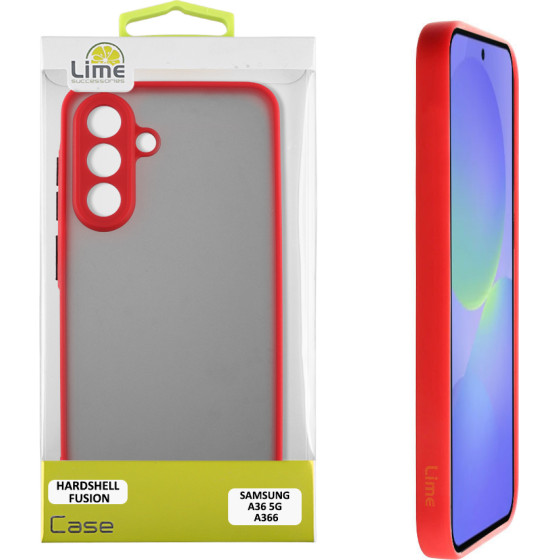 Lime Successories Lime ���� Samsung A36 5G A366 6.64'' Hardshell Fusion Full Camera Protection Red With Black KEYS