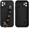 Volte-Tel ���� Iphone 11 6.1'' Silicon Tpu With Strap Full Camera Protection Black With Black HEARTS