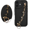 Volte-Tel ���� Iphone 16 6.1'' Silicon Tpu With Strap Full Camera Protection Black With Black BUTTERFLIES