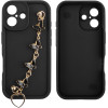 Volte-Tel ���� Iphone 16 6.1'' Silicon Tpu With Strap Full Camera Protection Black With Black BUTTERFLIES