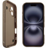 Volte-Tel ���� Iphone 16 6.1'' Silicon Tpu With Strap Full Camera Protection Brown With White BUTTERFLIES