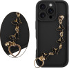 Volte-Tel ���� Iphone 16 Pro 6.3'' Silicon Tpu With Strap Full Camera Protection Black With Black BUTTERFLIES