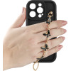 Volte-Tel ���� Iphone 16 Pro 6.3'' Silicon Tpu With Strap Full Camera Protection Black With Black BUTTERFLIES