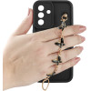 Volte-Tel ���� Samsung A36 5G A366 6.64'' Silicon Tpu With Strap Full Camera Protection Black With Black BUTTERFLIES